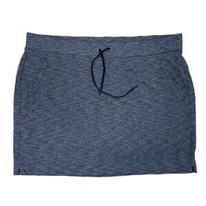 ATHLETA Pull-On Athletic Tennis Skort Skirt Pockets Heather Grey size XL Tall